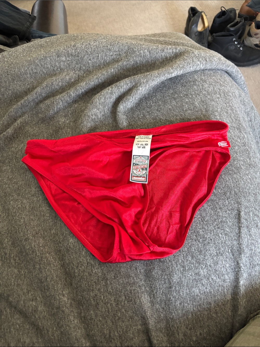 Men's Red Swim Briefs - Authentic Athletic Swim Trunks